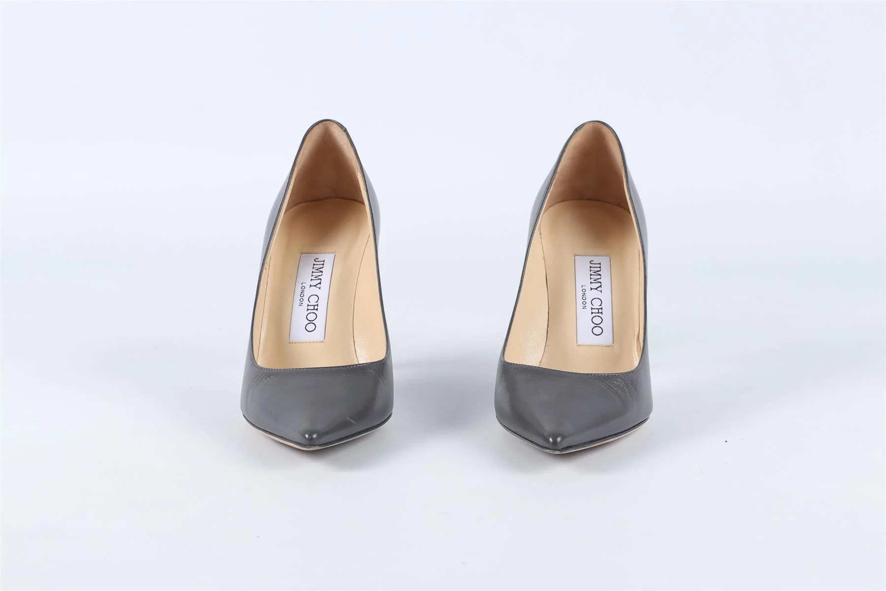 JIMMY CHOO GREY LEATHER PUMPS EU 34 UK 1 US 4 - Image 3