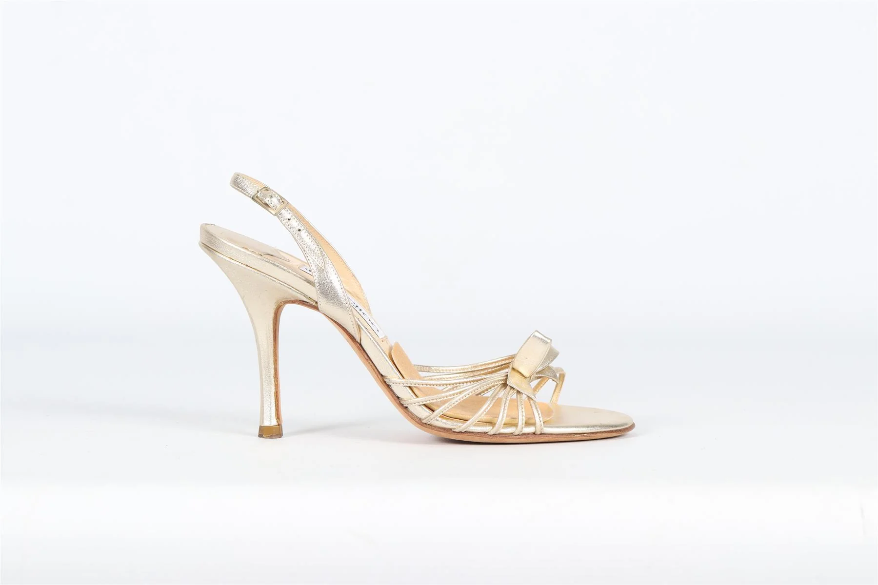 JIMMY CHOO LEATHER SANDALS EU 36.5 UK 3.5 US 6.5 - Image 2