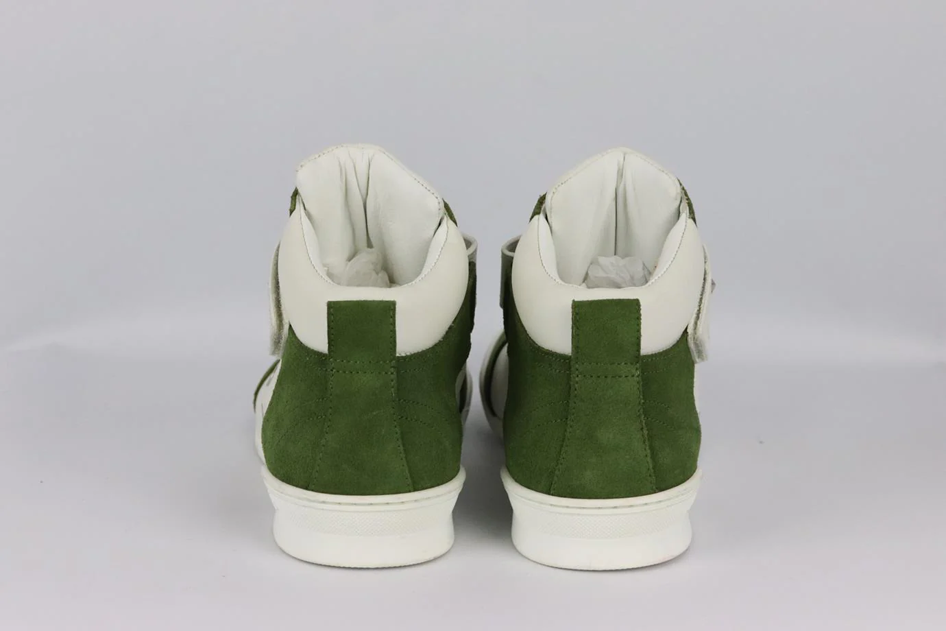 JIMMY CHOO MEN'S LEWIS SUEDE AND LEATHER HIGH TOP SNEAKERS EU 43 UK 9 US 10 - Image 4