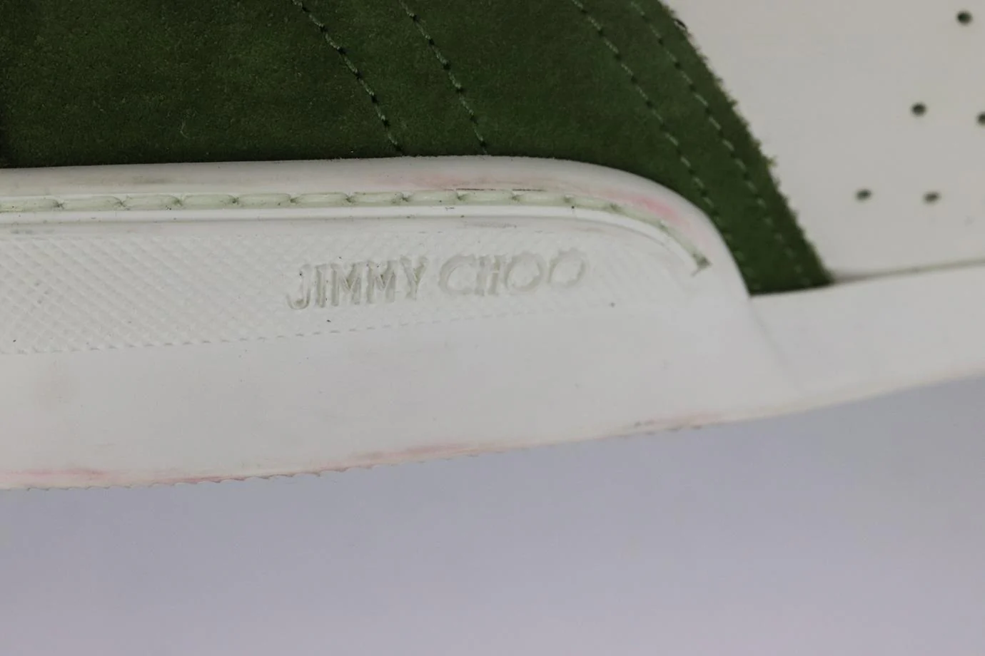 JIMMY CHOO MEN'S LEWIS SUEDE AND LEATHER HIGH TOP SNEAKERS EU 43 UK 9 US 10 - Image 6