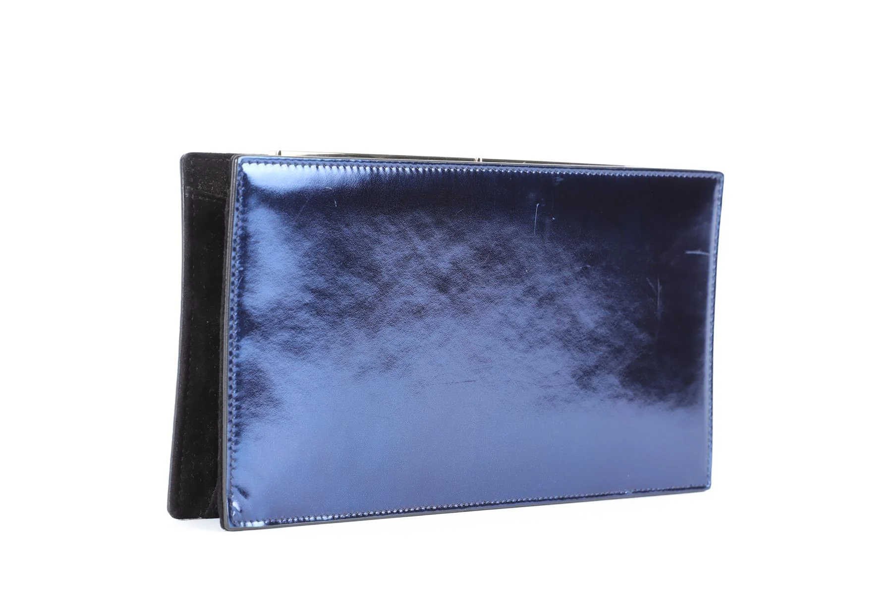 JIMMY CHOO NAVY LEATHER CLUTCH - Image 4
