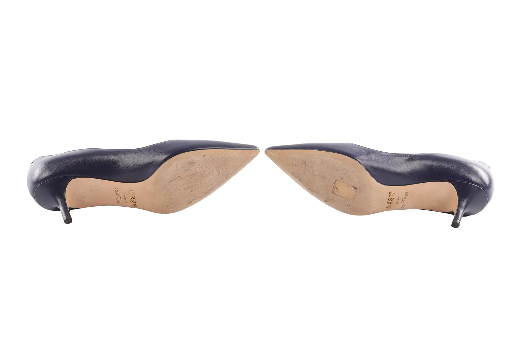 JIMMY CHOO NAVY LEATHER PUMPS EU 36.5 UK 3.5 US 6.5 - Image 6