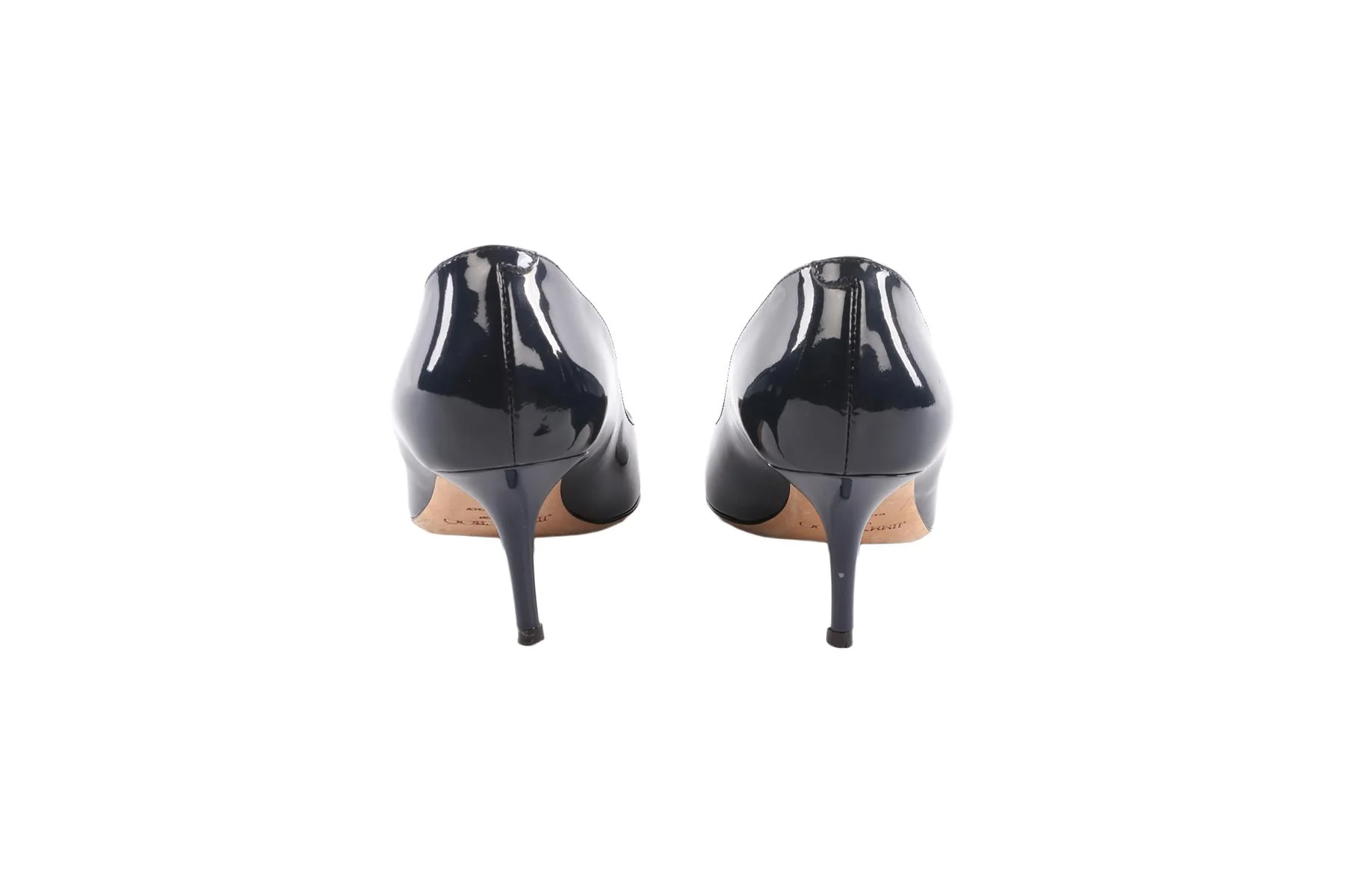 JIMMY CHOO NAVY PATENT LEATHER PUMPS EU 36.5 UK 3.5 US 6.5 - Image 5