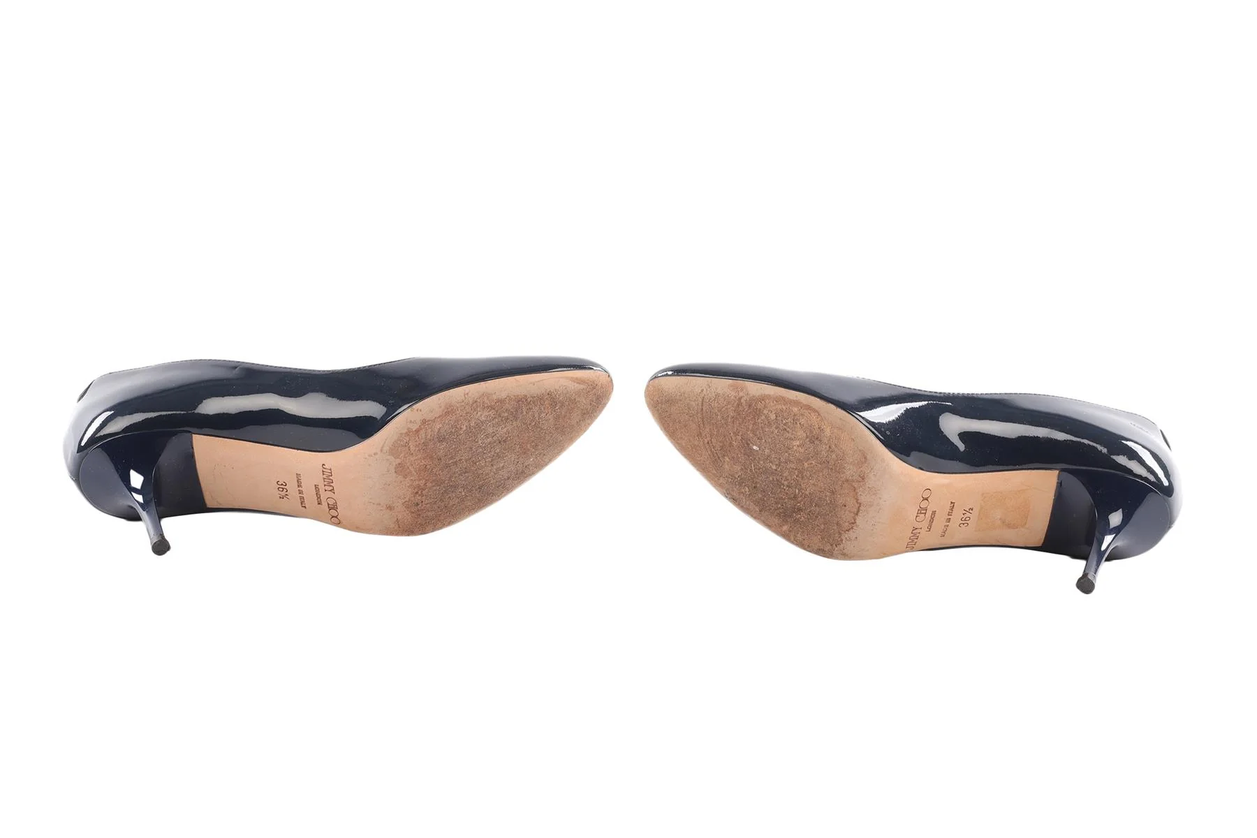 JIMMY CHOO NAVY PATENT LEATHER PUMPS EU 36.5 UK 3.5 US 6.5 - Image 6