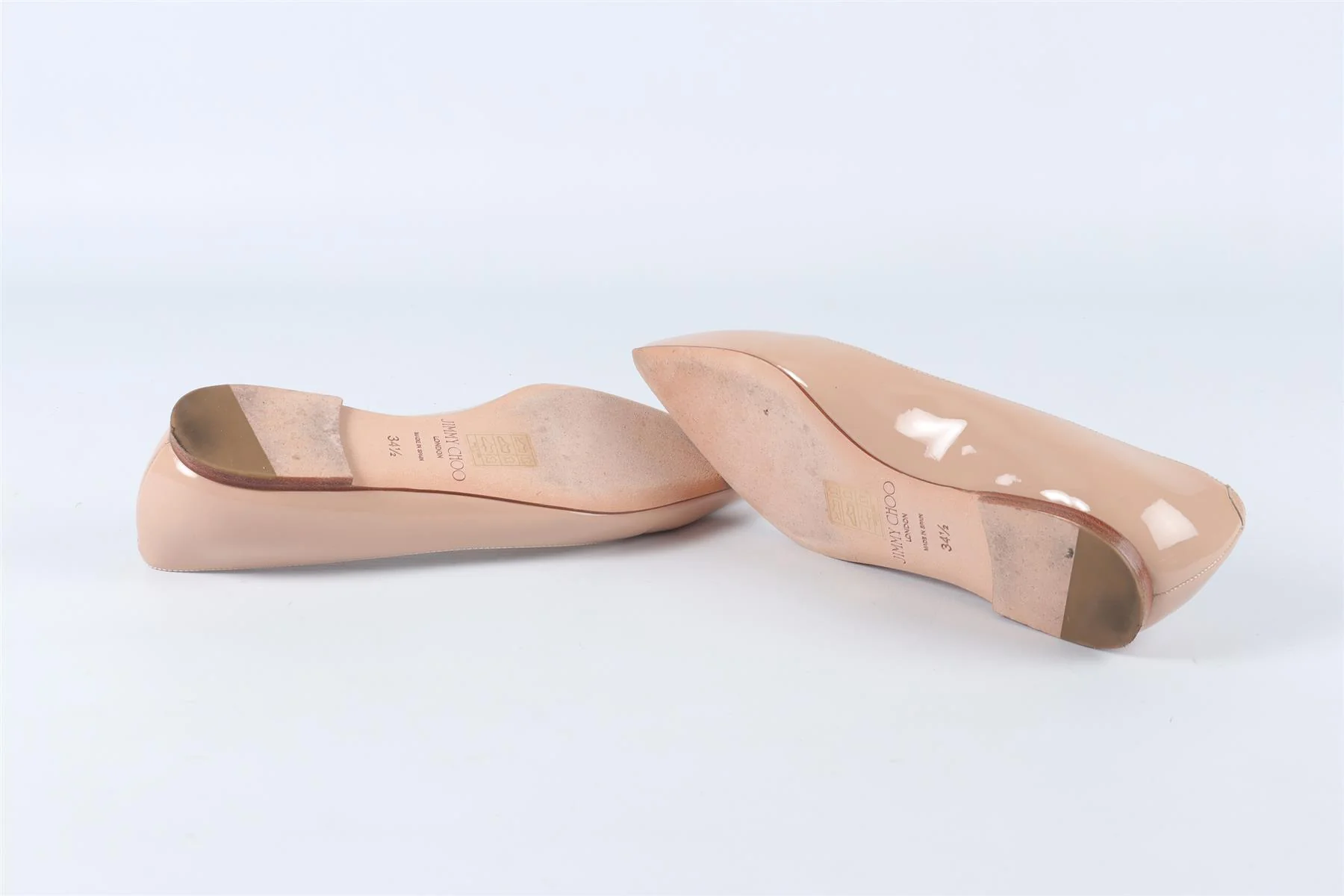 JIMMY CHOO NUDE PATENT LEATHER BALLET FLATS EU 34.5 UK 1.5 US 4.5 - Image 6