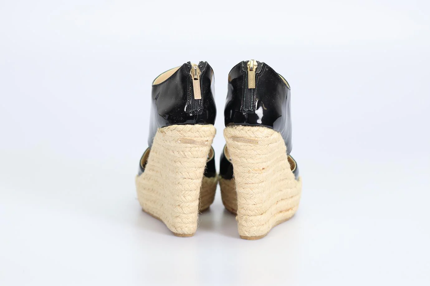 JIMMY CHOO PATENT LEATHER WEDGES ESPADRILES EU 37 UK 4 US 7 - Image 4