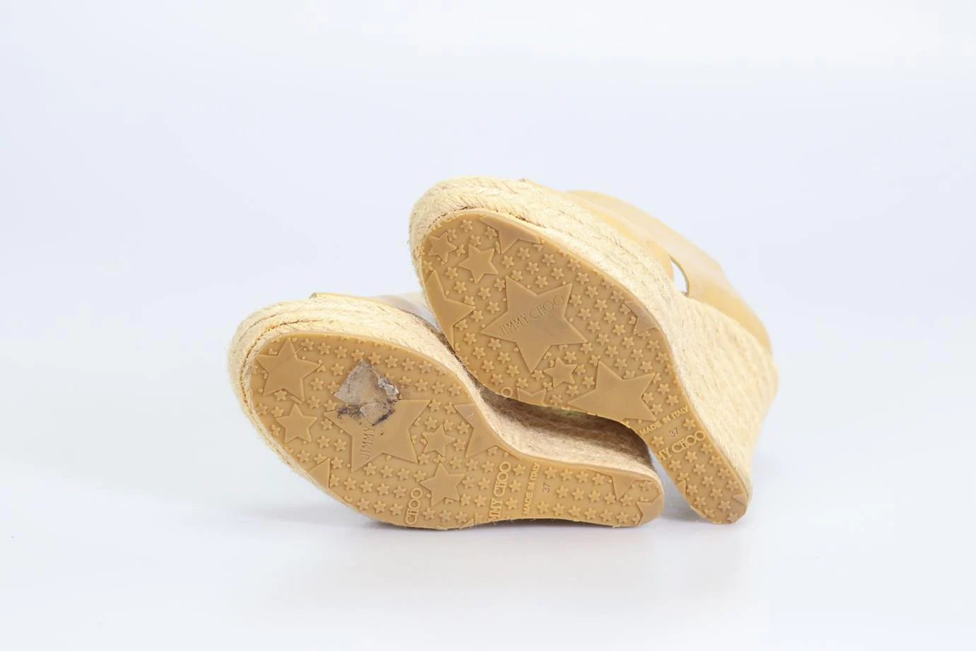 JIMMY CHOO PATENT LEATHER WEDGES ESPADRILLES EU 37 UK 4 US 7 - Image 5