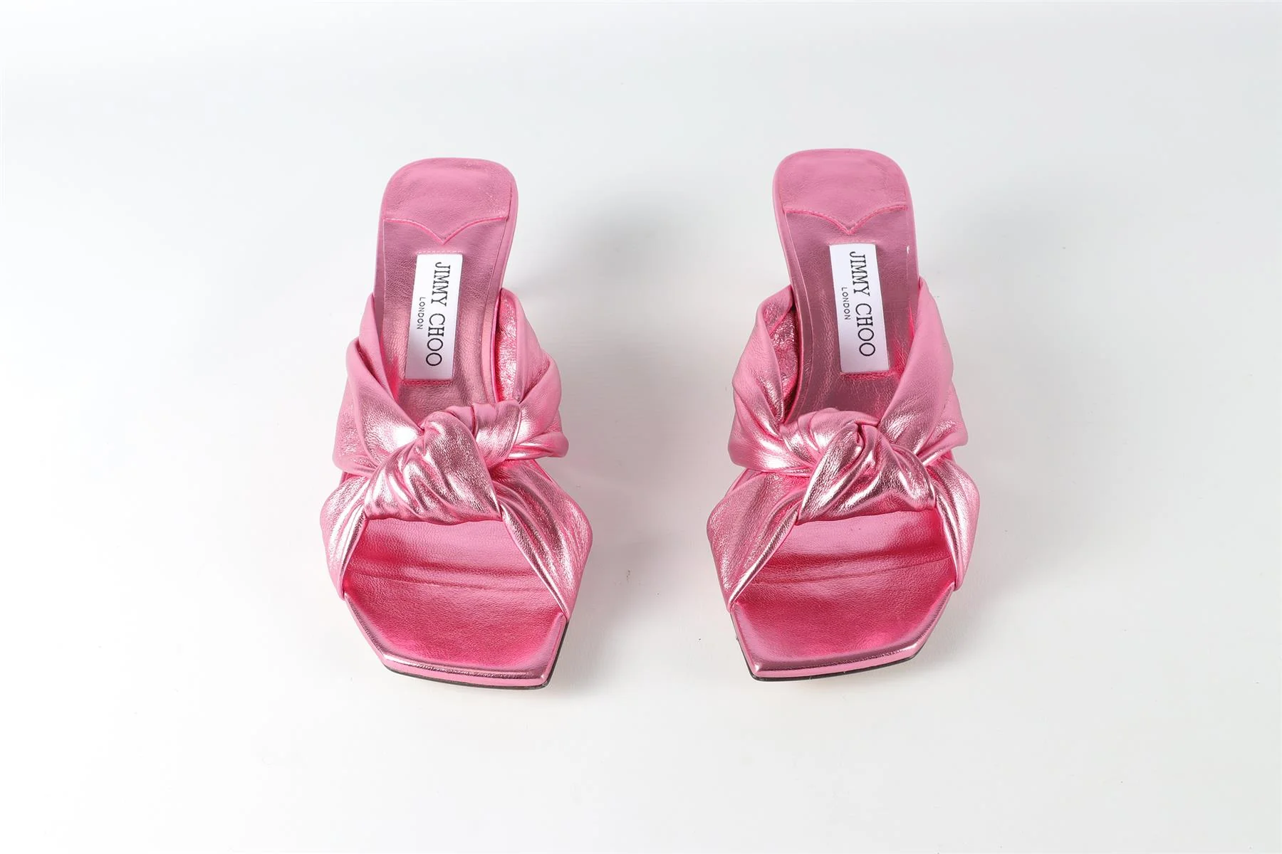 JIMMY CHOO PINK AVENUE LEATHER SANDALS EU 38 UK 5 US 8 - Image 3