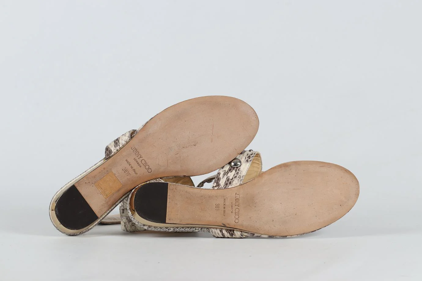 JIMMY CHOO PYTHON SANDALS EU 38.5 UK 5.5 US 8.5 - Image 5