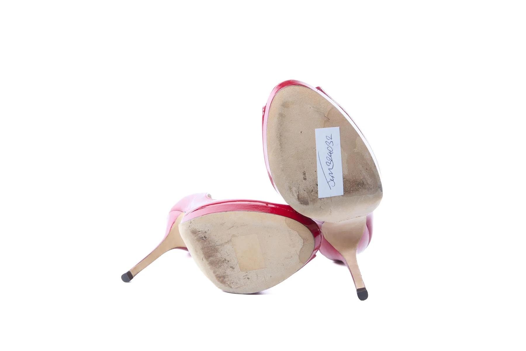 JIMMY CHOO RED PATENT LEATHER PUMPS EU 37.5 UK 4.5 US 7.5 - Image 6