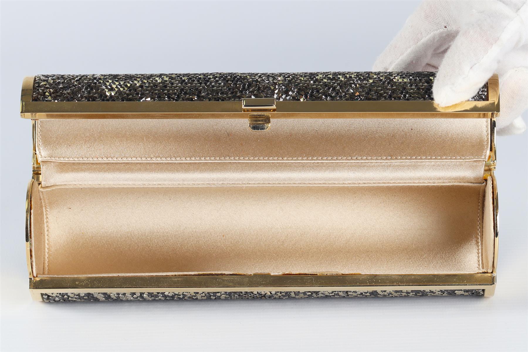 JIMMY CHOO SILVER CRYSTAL AND METAL CLUTCH - Image 9