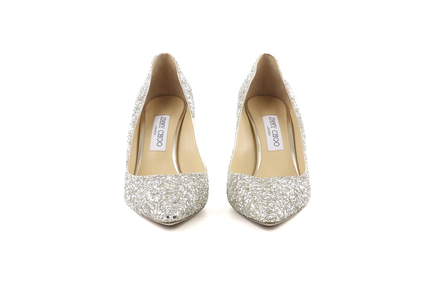 JIMMY CHOO SILVER GLITTER PUMPS EU 40 UK 7 US 10 - Image 2
