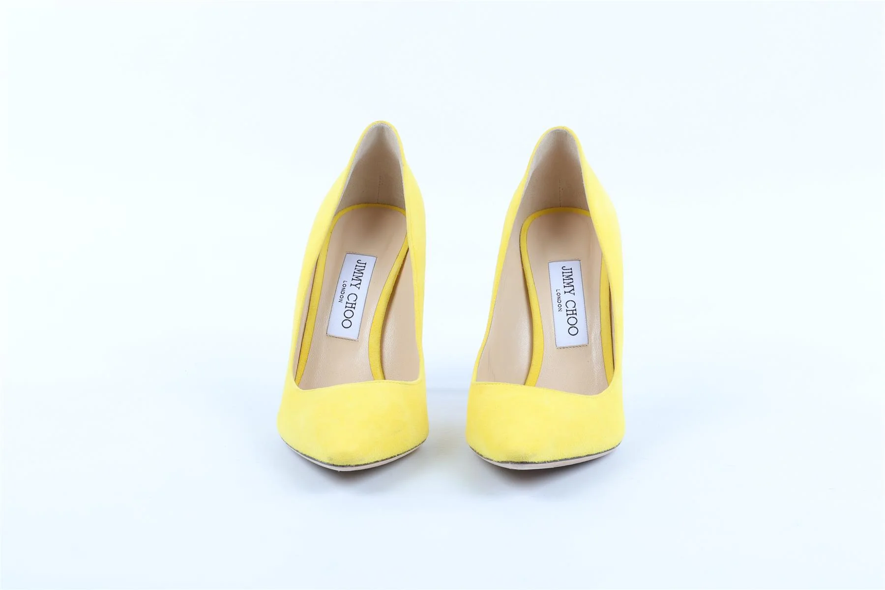 JIMMY CHOO YELLOW SUEDE PUMPS EU 38.5 UK 5.5 US 8.5 - Image 3