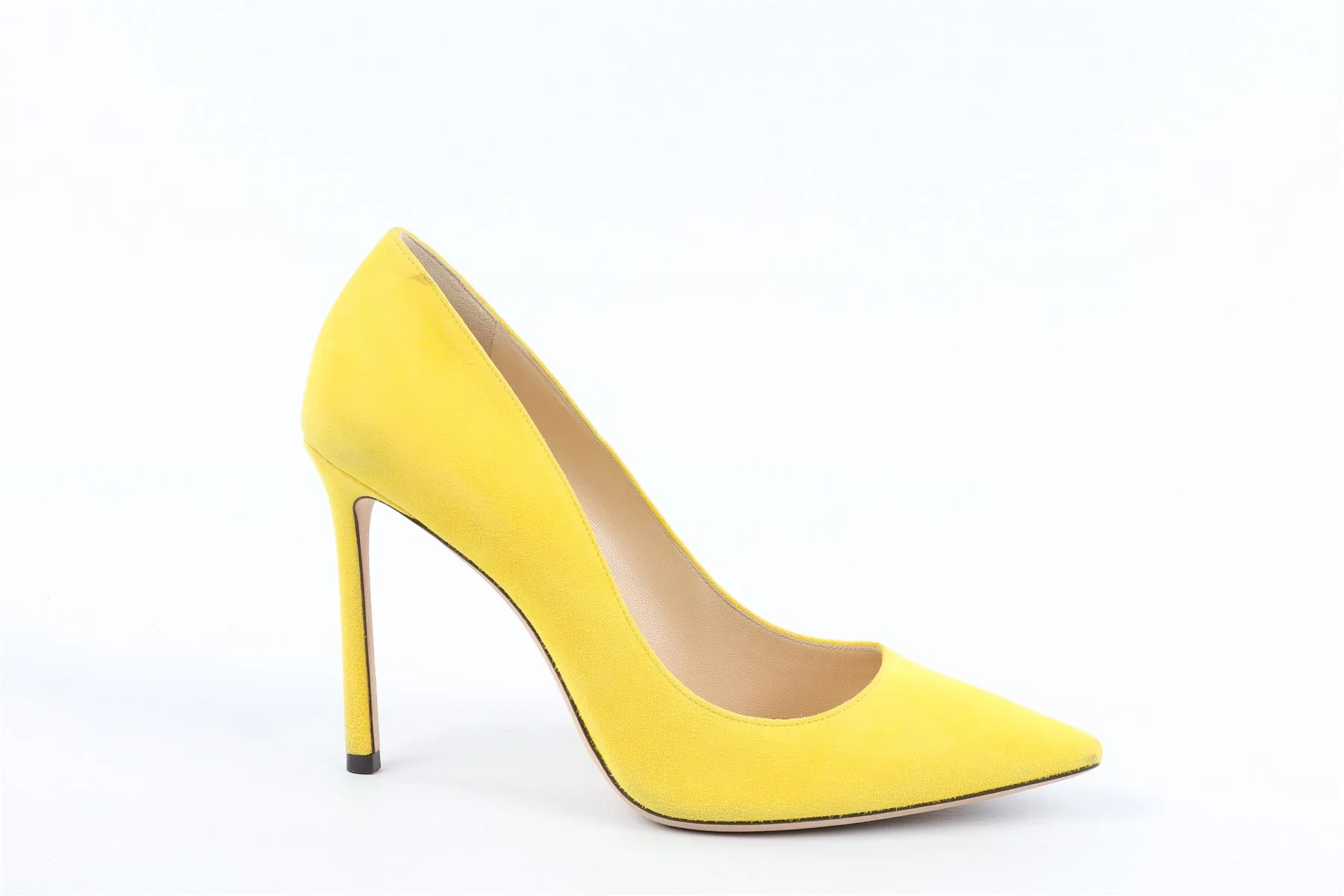 JIMMY CHOO YELLOW SUEDE PUMPS EU 38.5 UK 5.5 US 8.5 - Image 4