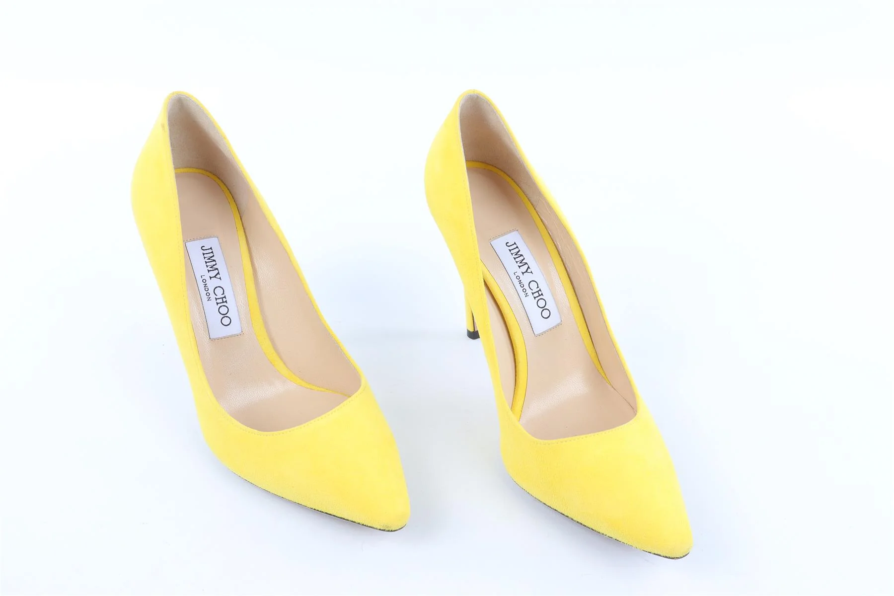 JIMMY CHOO YELLOW SUEDE PUMPS EU 38.5 UK 5.5 US 8.5 - Image 5