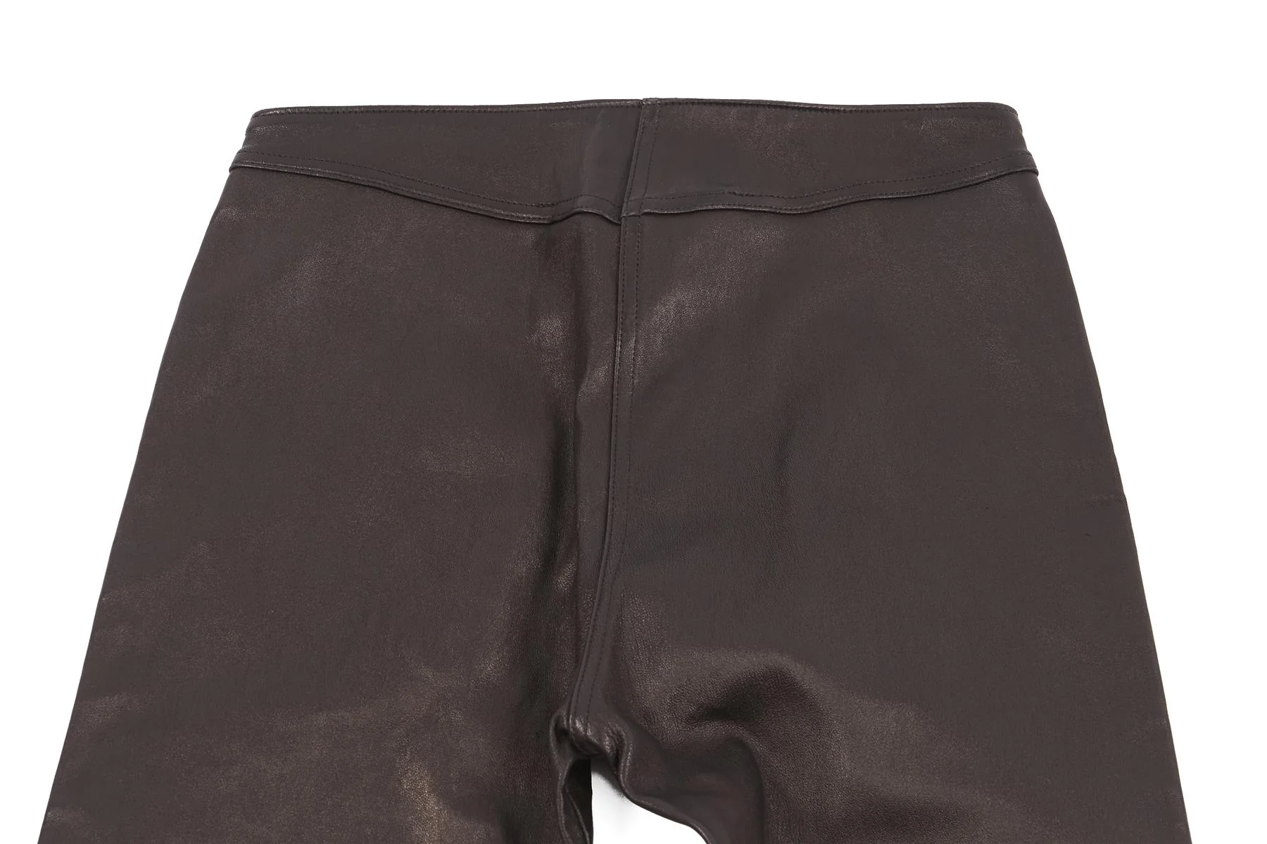 JITROIS BLACK LEATHER FLARED PANTS FR 34 UK 6 - Image 5