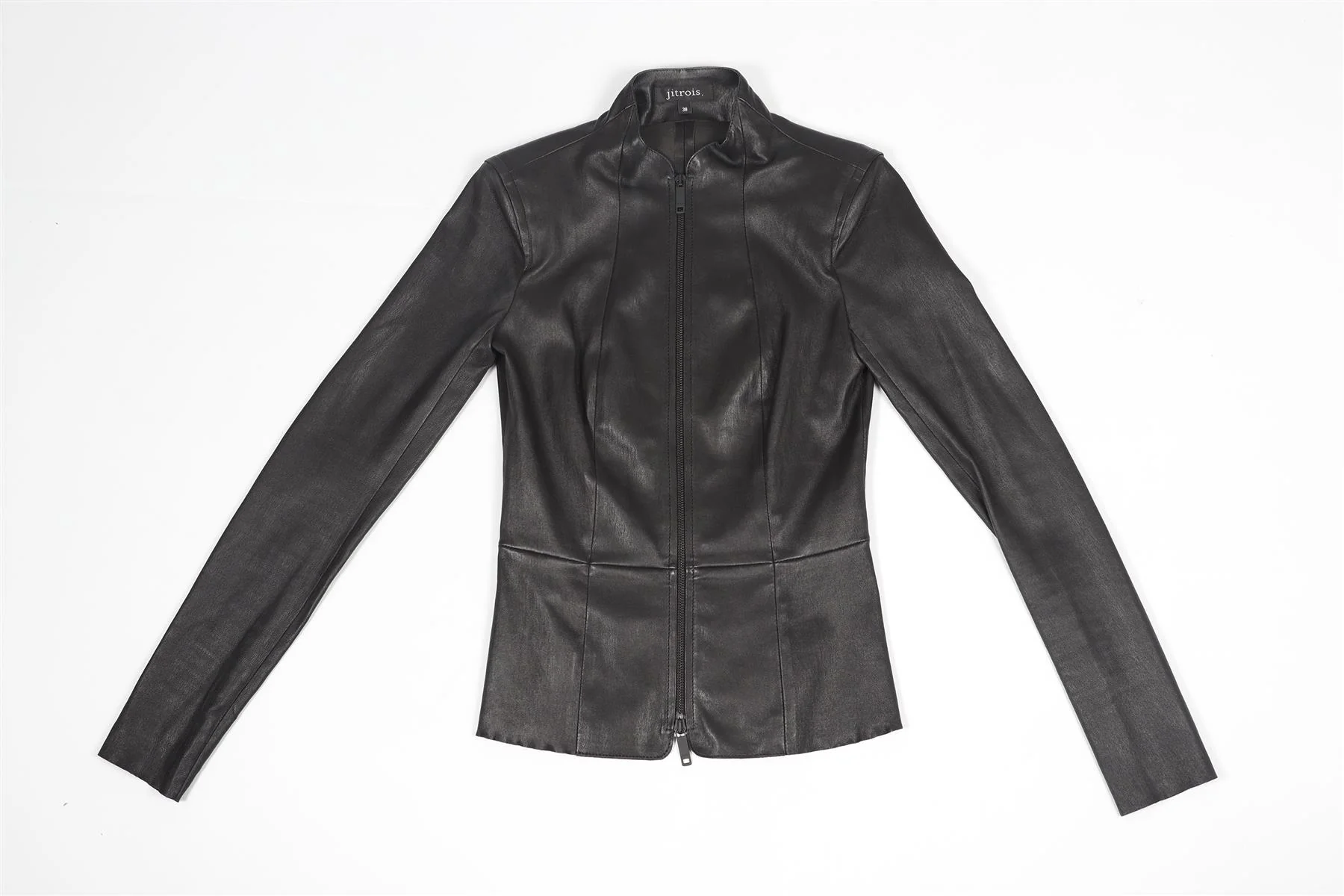JITROIS BLACK LEATHER JACKET FR 38 UK 10 - Image 2