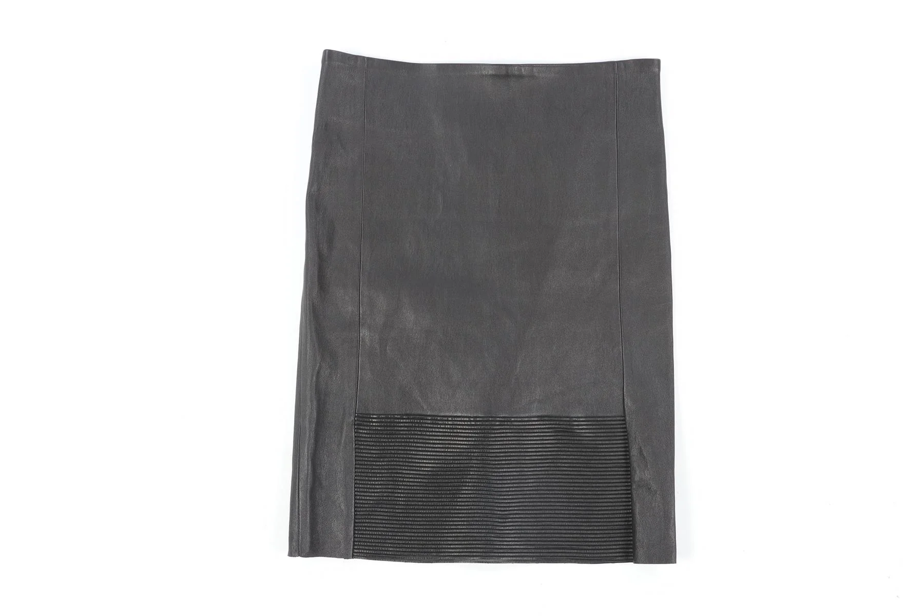 JITROIS BLACK LEATHER MINI SKIRT FR 34 UK 6 - Image 2