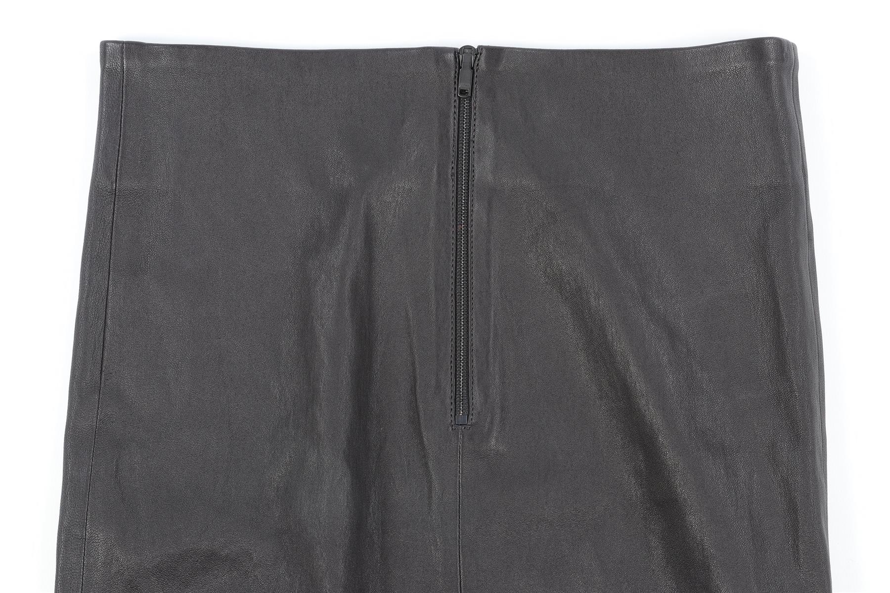 JITROIS BLACK LEATHER MINI SKIRT FR 34 UK 6 - Image 5
