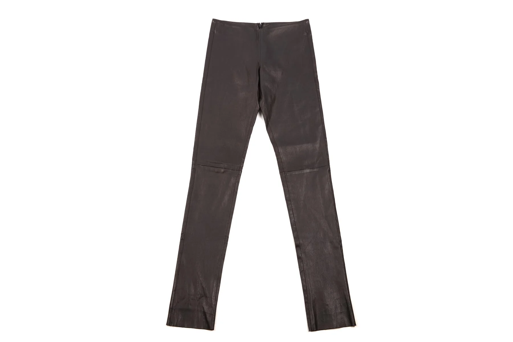 JITROIS BLACK LEATHER SKINNY PANTS FR 34 UK 6 - Image 2