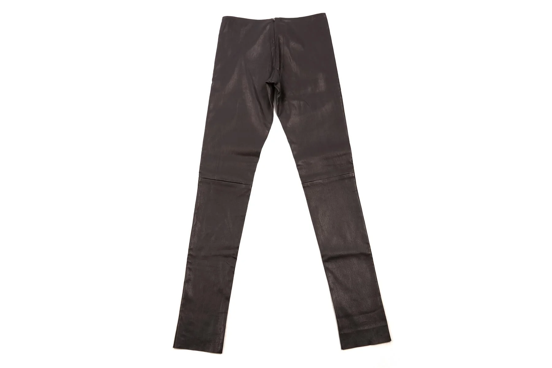 JITROIS BLACK LEATHER SKINNY PANTS FR 34 UK 6 - Image 4
