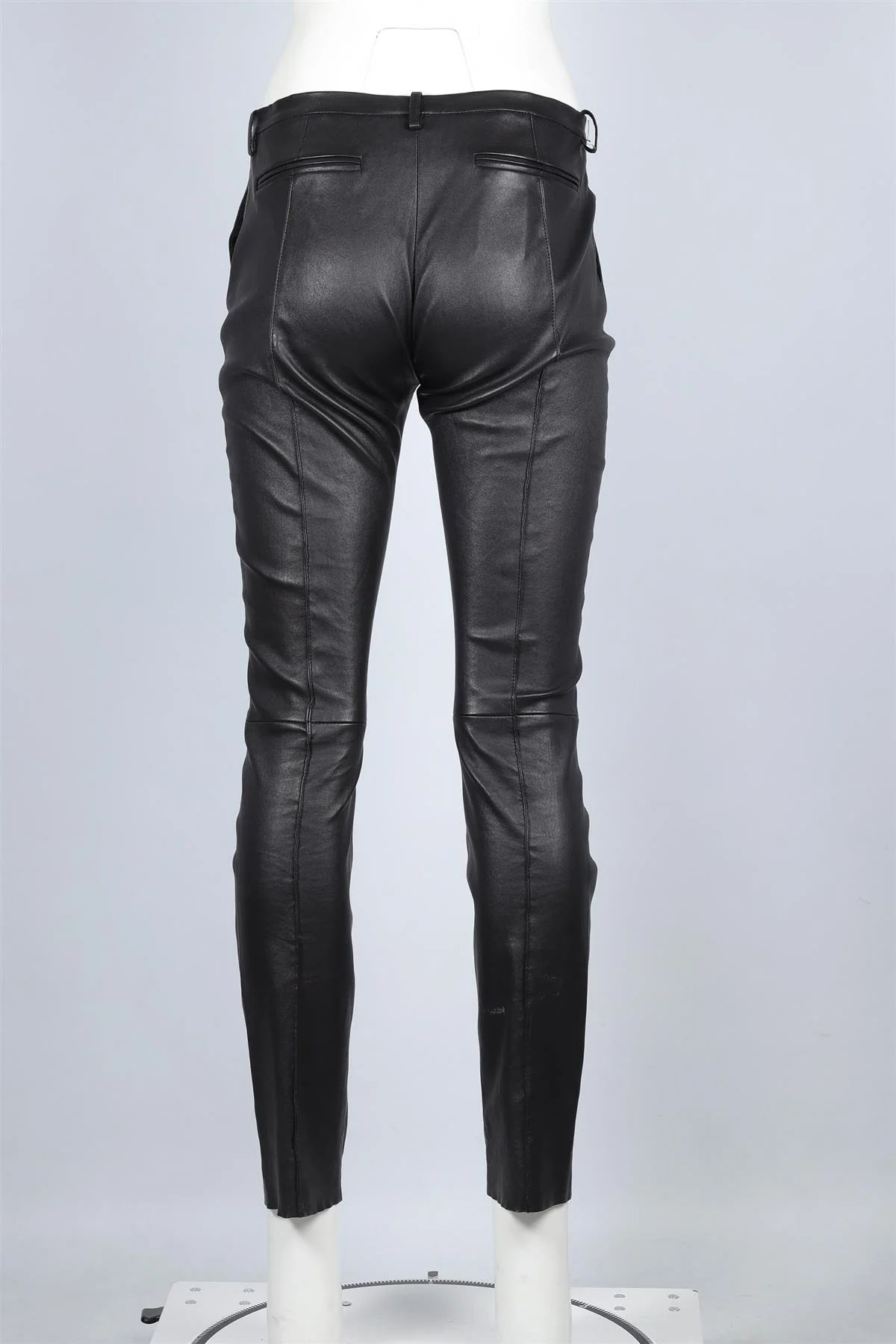 JITROIS BLACK LEATHER SKINNY PANTS FR 36 UK 8 - Image 4