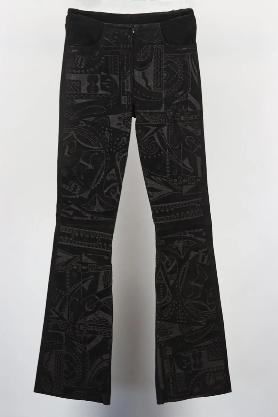JITROIS EMBELLISHED SUEDE FLARED PANTS FR 34 UK 6 - Image 2