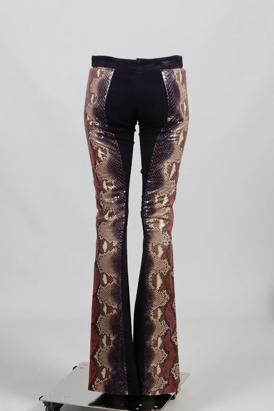 JITROIS SNAKESKIN AND SUEDE FLARED PANTS SMALL - Image 4