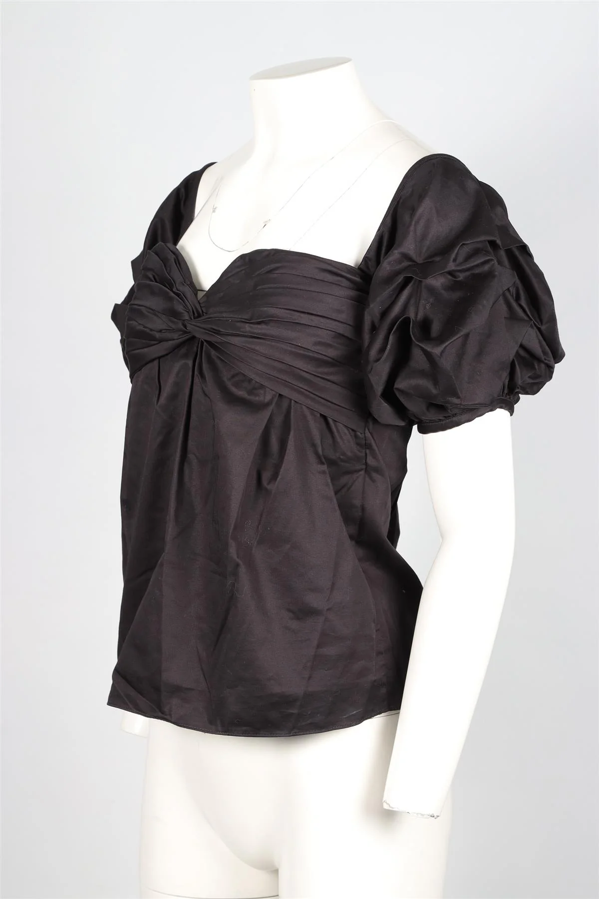 JOHANNA ORTIZ BLACK COTTON TOP MEDIUM - Image 3