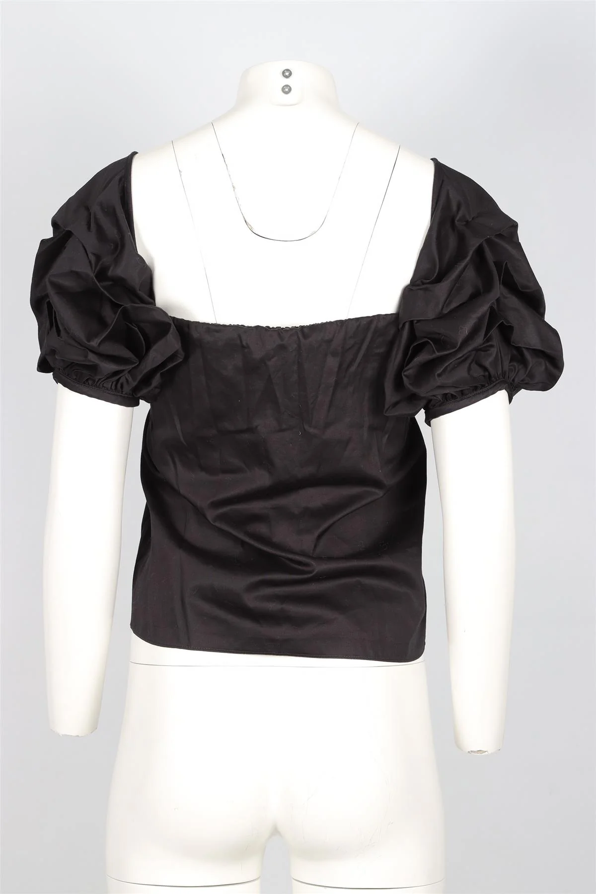 JOHANNA ORTIZ BLACK COTTON TOP MEDIUM - Image 4