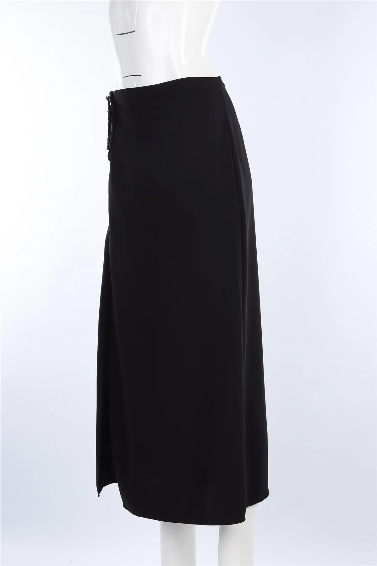 JOHANNA ORTIZ BLACK CREPE MIDI SKIRT US 4 UK 8 - Image 3