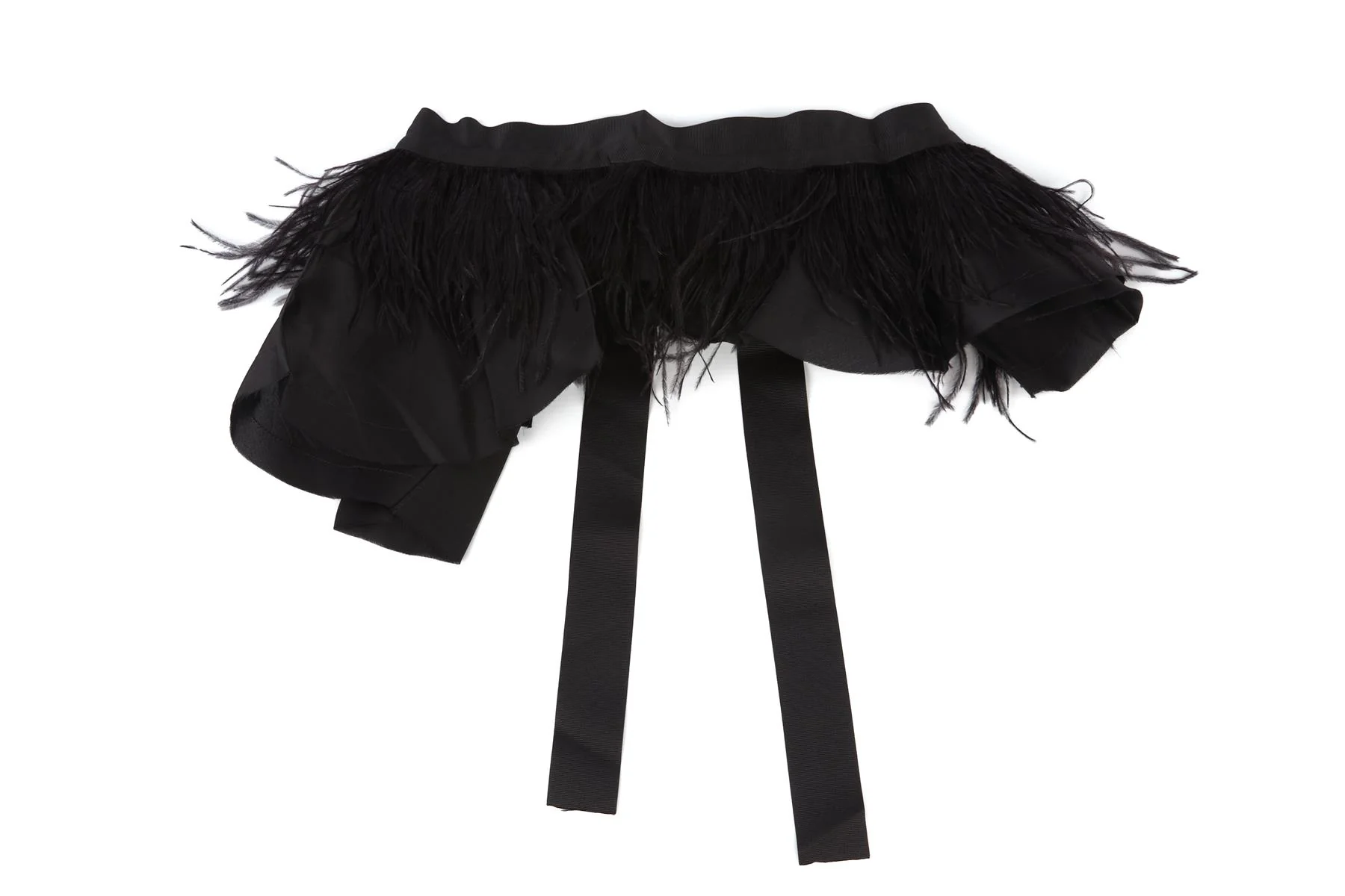 JOHANNA ORTIZ BLACK FEATHER WAIST BELT - Image 2
