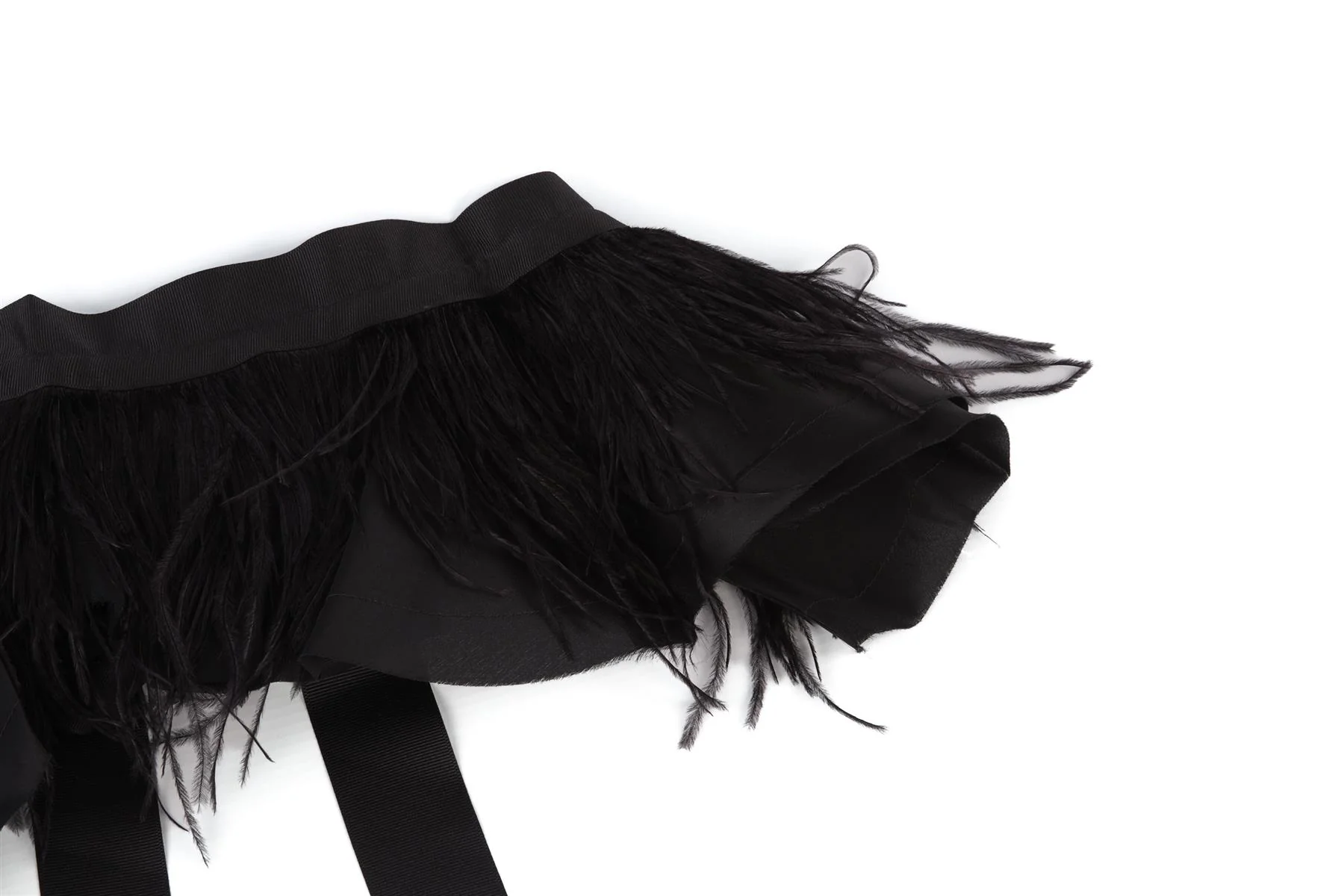 JOHANNA ORTIZ BLACK FEATHER WAIST BELT - Image 3
