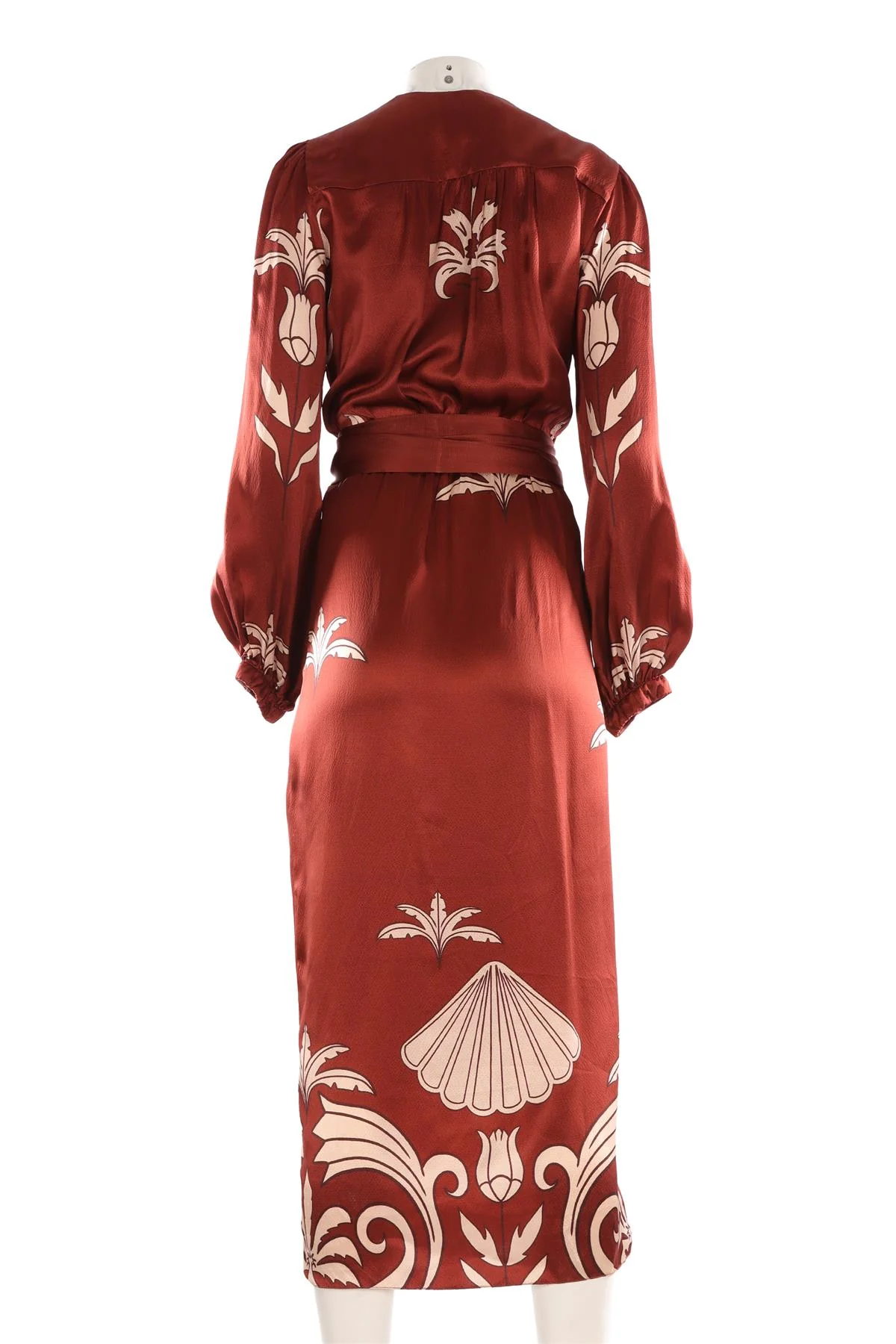 JOHANNA ORTIZ BROWN SILK MAXI DRESS US 4 UK 8 - Image 4