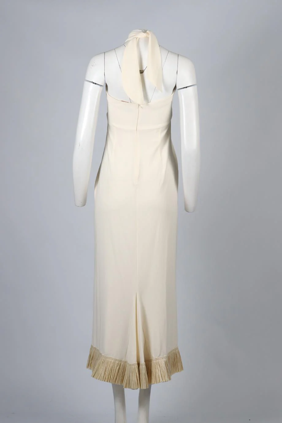 JOHANNA ORTIZ FRINGED CREPE MAXI DRESS US 8 UK 12 - Image 4