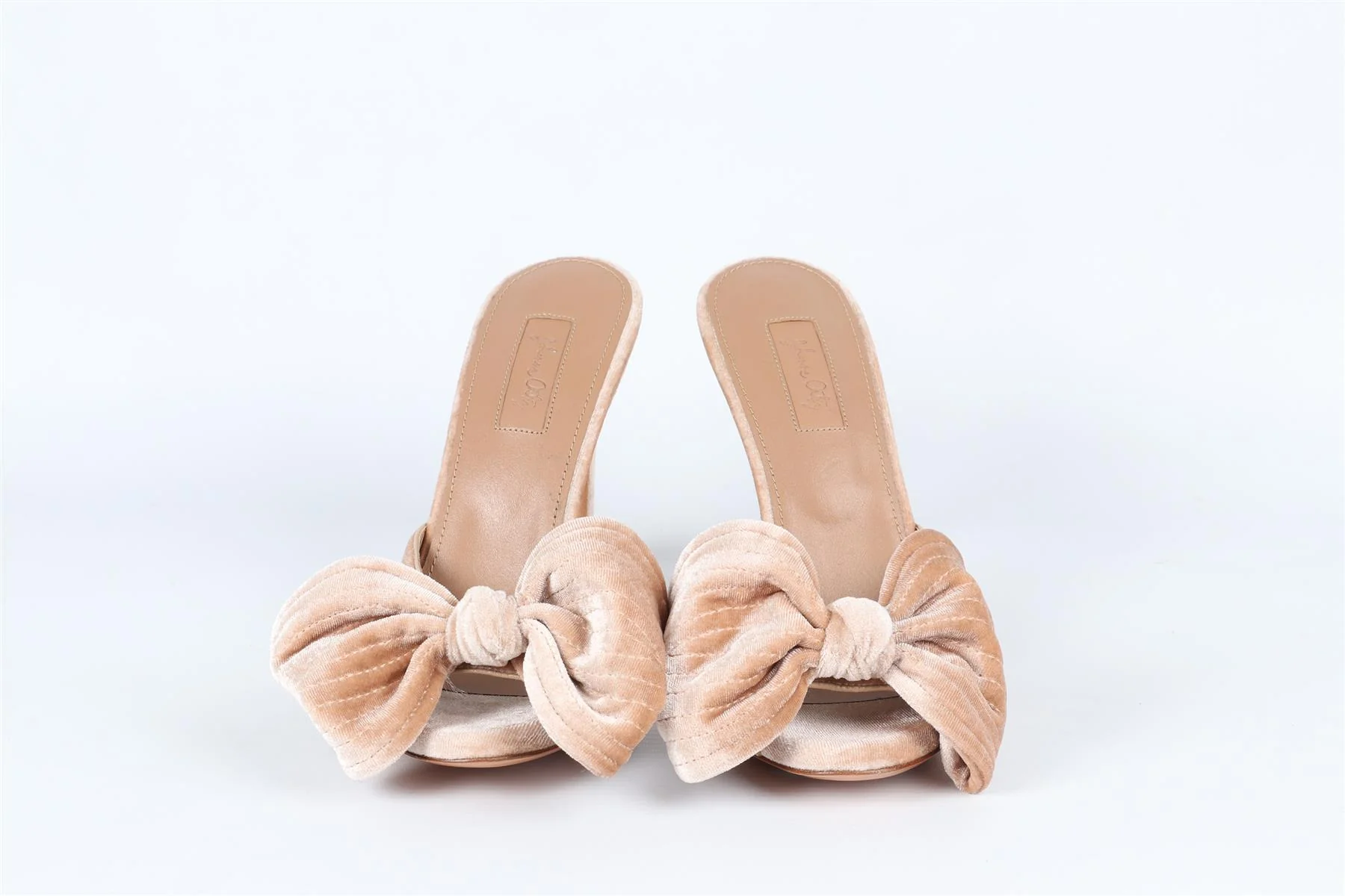 JOHANNA ORTIZ NUDE VELVET MULES EU 39 UK 6 US 9 - Image 3