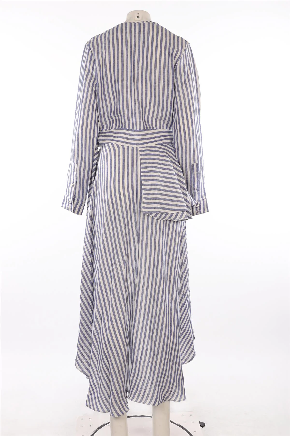 JOHANNA OTIZ BLUE LINEN MAXI DRESS US 10 UK 14 - Image 4