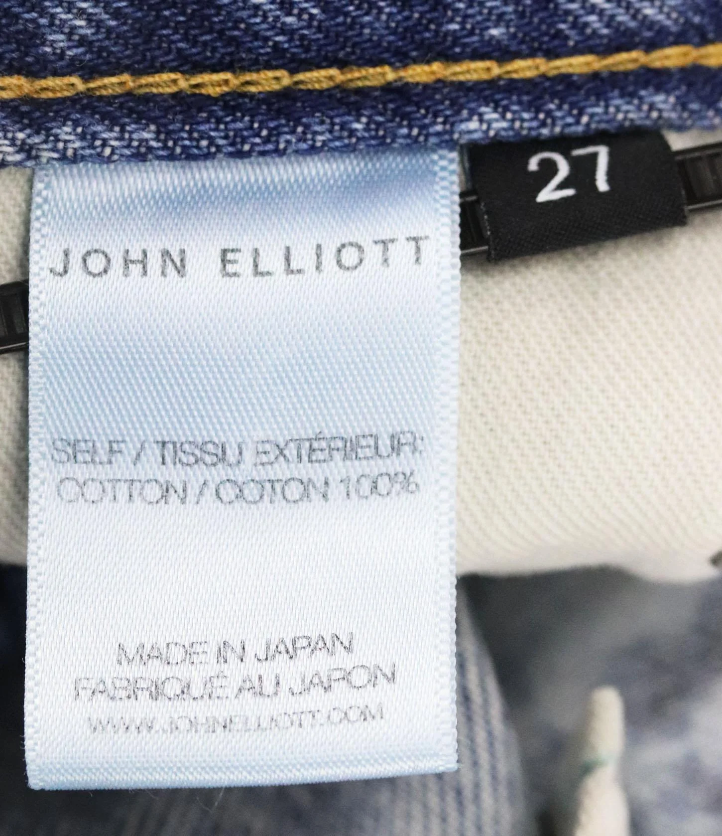 JOHN ELLIOTT TIE DYED DENIM SHORTS W27 UK 8/10 - Image 6