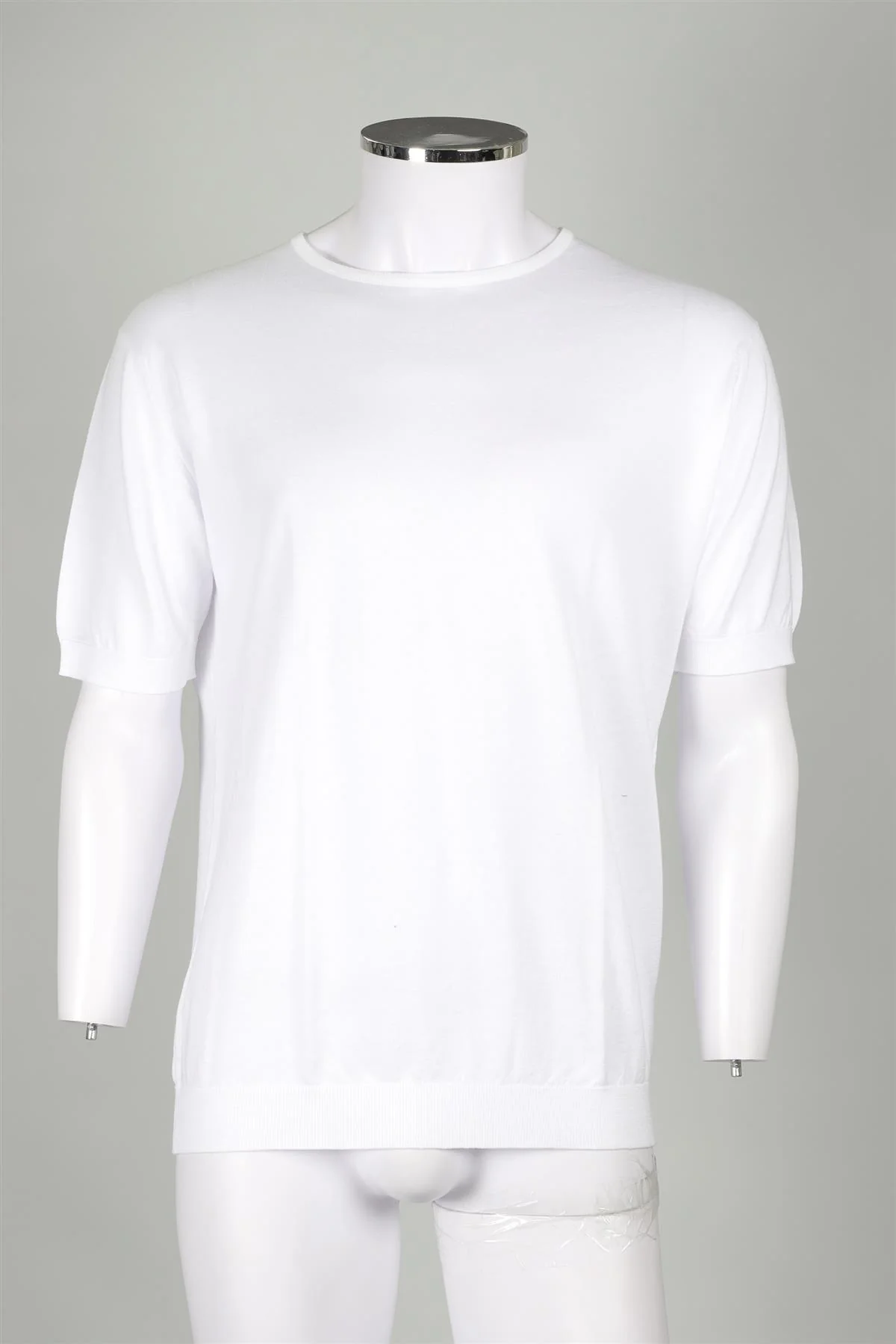 JOHN SMEDLEY WHITE MENS T-SHIRT LARGE - Image 2