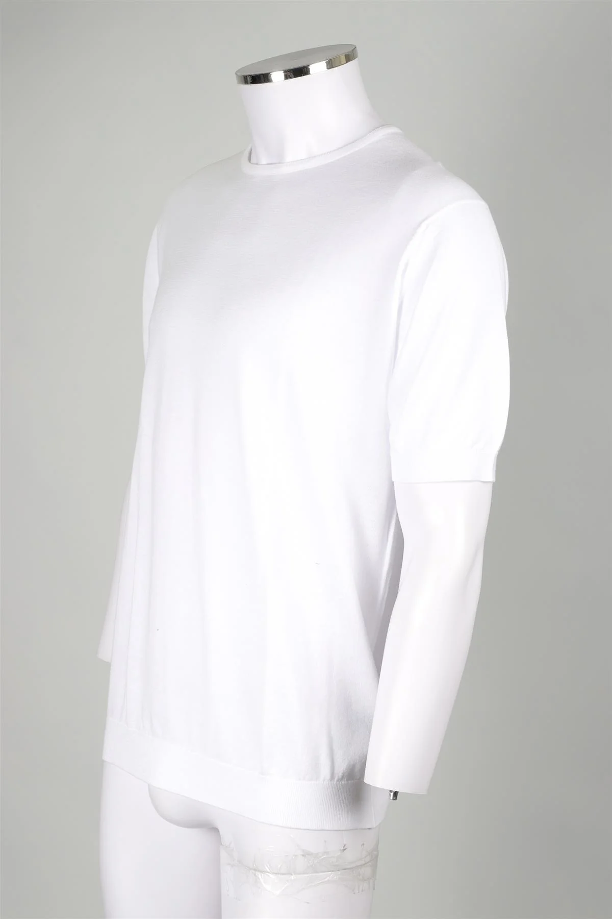 JOHN SMEDLEY WHITE MENS T-SHIRT LARGE - Image 3