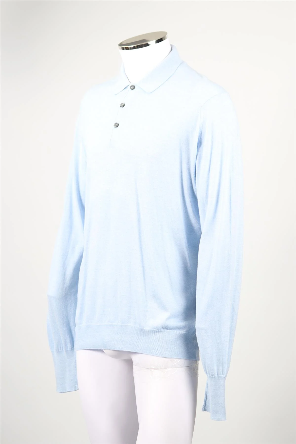 JOHN SMEDLEY WOOL POLO SHIRT LARGE - Image 3