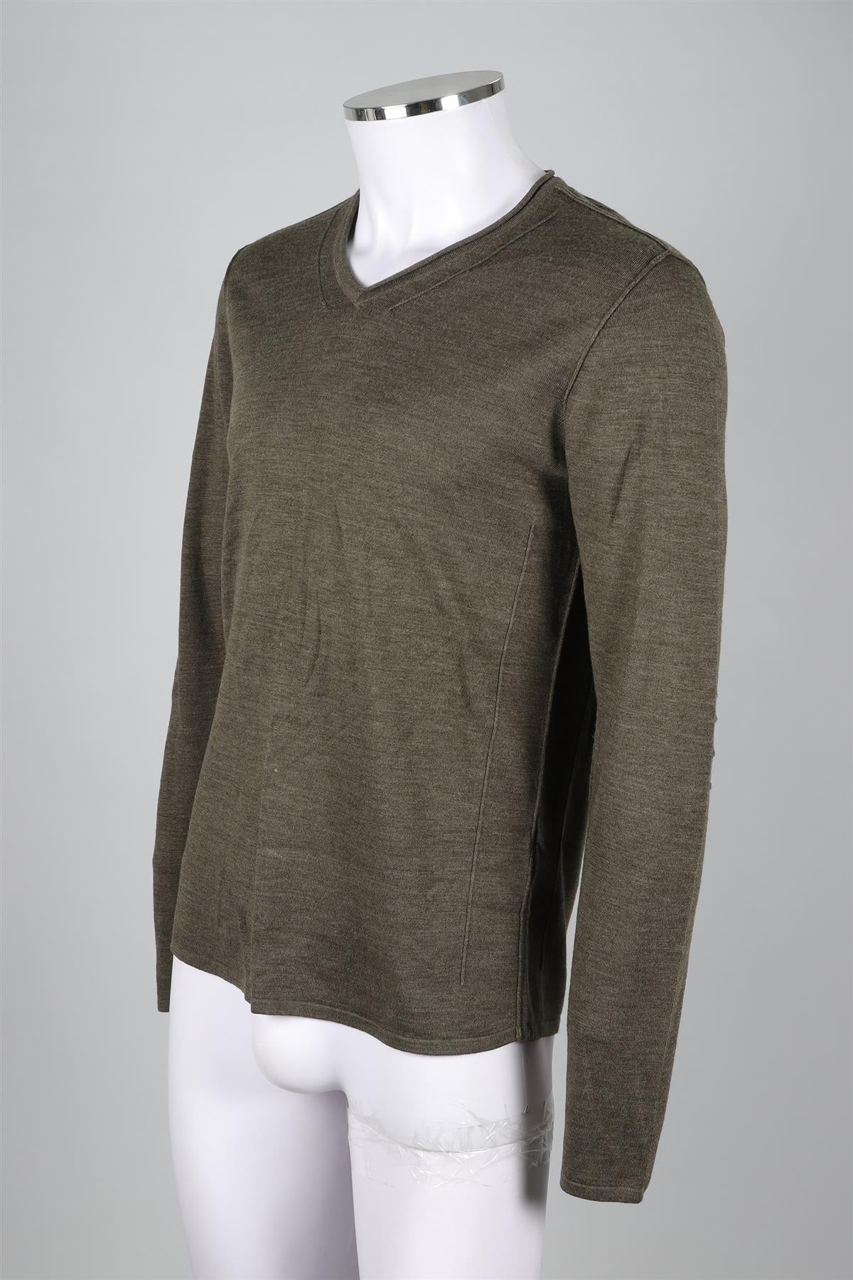 JOHN VARVATOS GREEN MEN'S WOOL SWEATER MEDIUM - Image 3