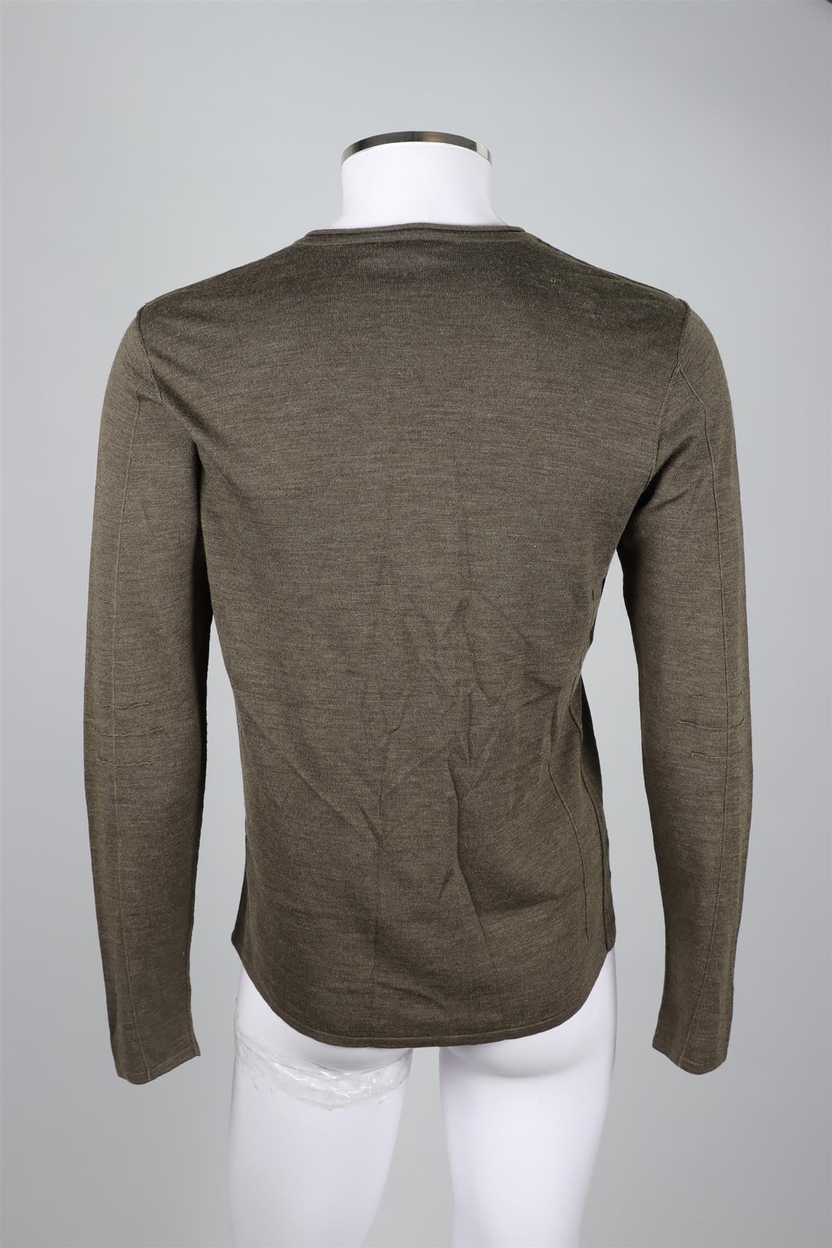 JOHN VARVATOS GREEN MEN'S WOOL SWEATER MEDIUM - Image 4