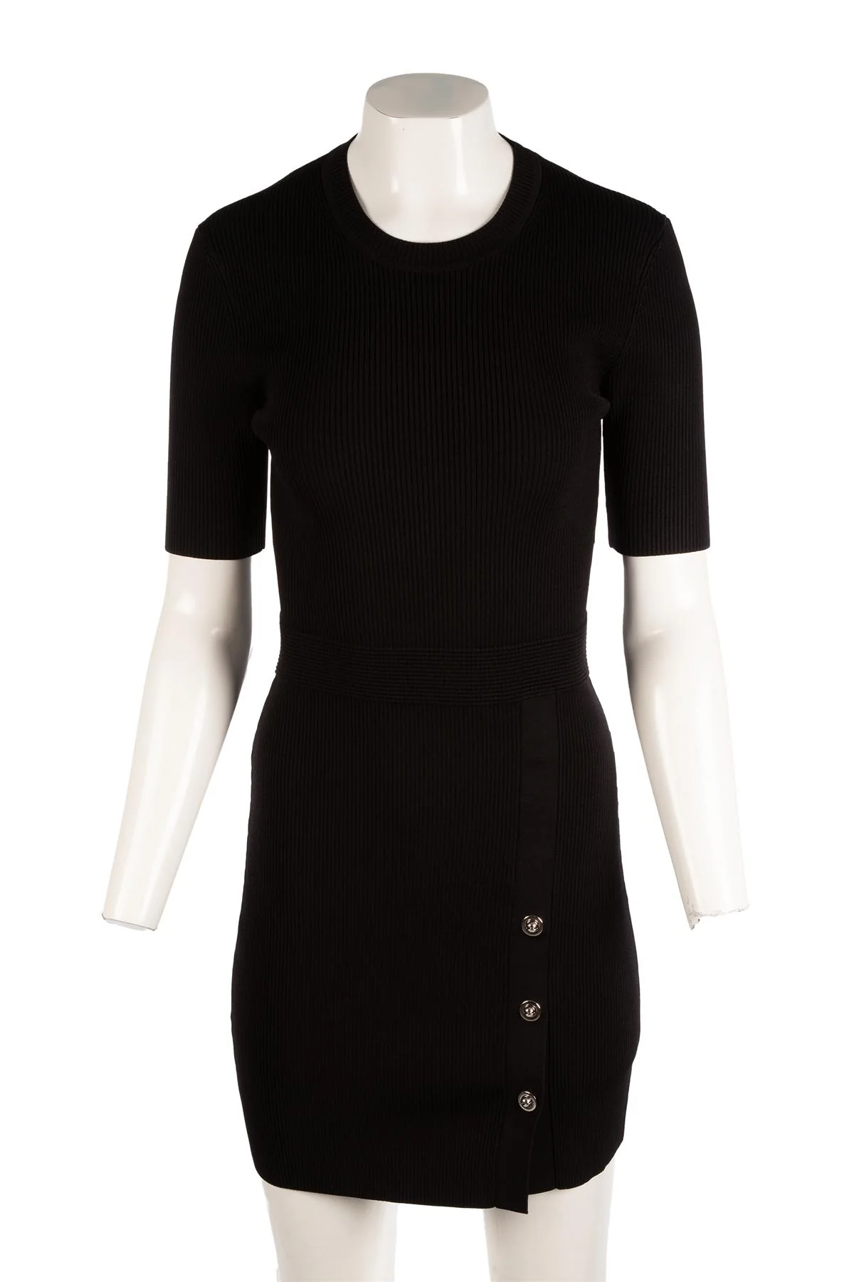 JONATHAN SIMKHAI BLACK KNIT MINI DRESS MEDIUM - Image 2