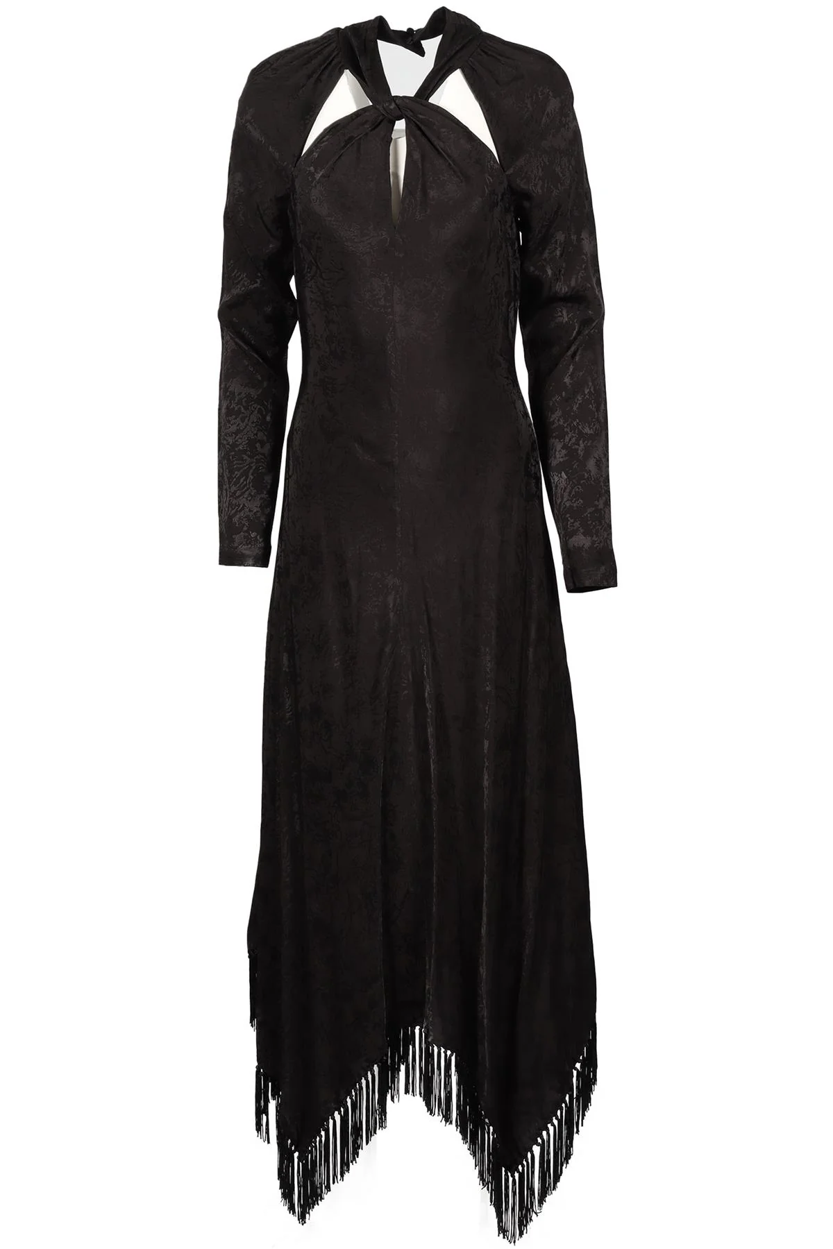 JONATHAN SIMKHAI BLACK SATIN MIDI DRESS US 6 UK 10
