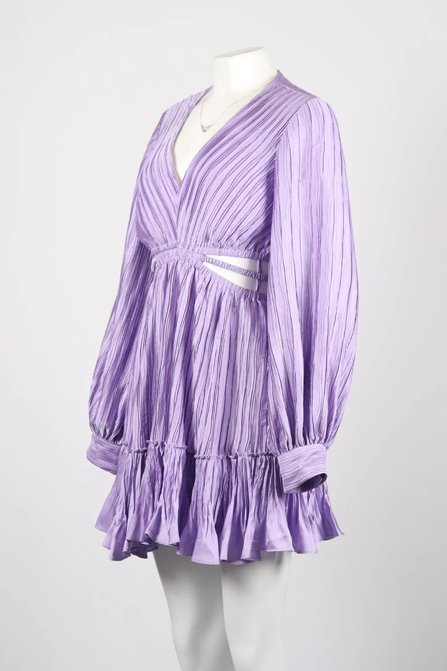 JONATHAN SIMKHAI CUTOUT SATIN MINI DRESS MEDIUM - Image 3