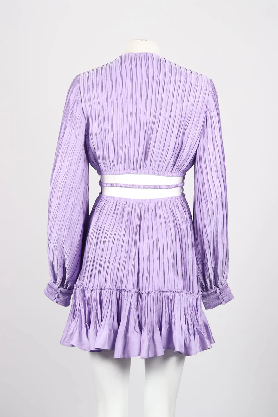 JONATHAN SIMKHAI CUTOUT SATIN MINI DRESS MEDIUM - Image 4