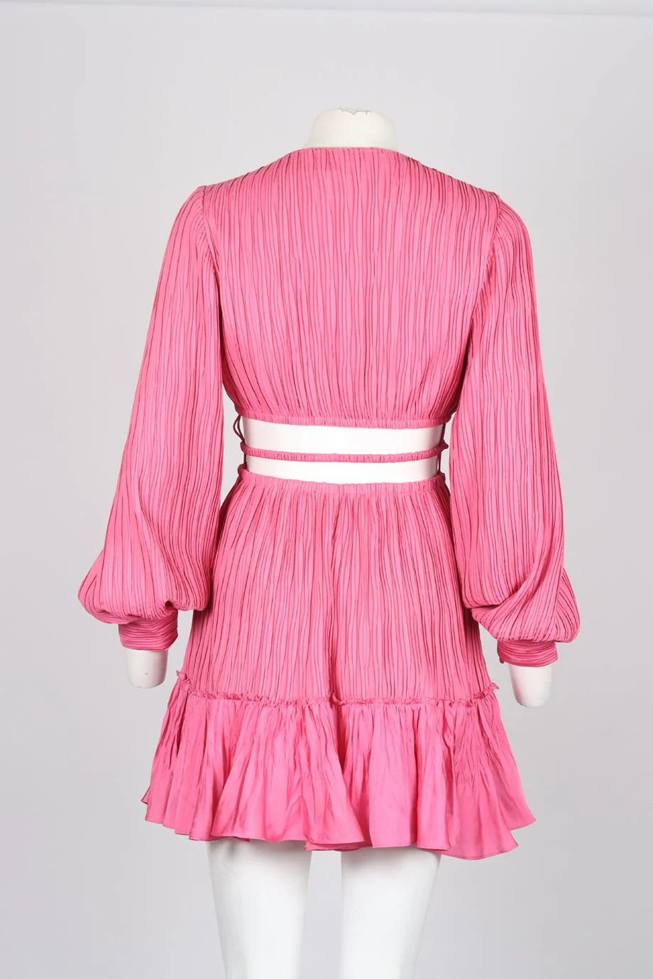 JONATHAN SIMKHAI CUTOUT SATIN MINI DRESS SMALL - Image 4