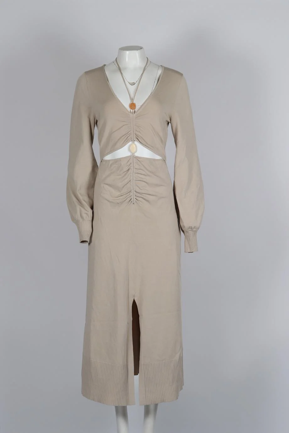 JONATHAN SIMKHAI CUTOUT STRETCH KNIT MIDI DRESS MEDIUM - Image 2