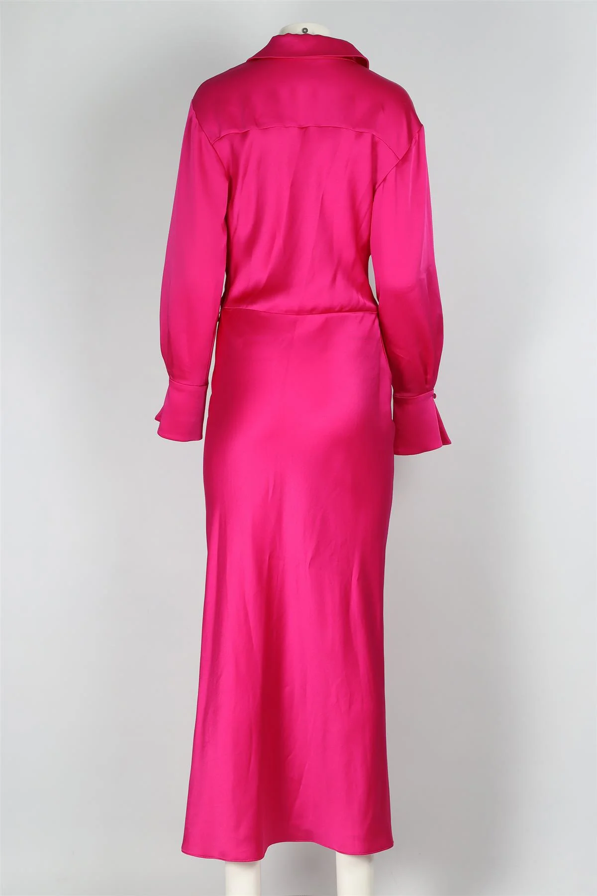 JONATHAN SIMKHAI PINK SATIN MIDI DRESS US 10 UK 14 - Image 4